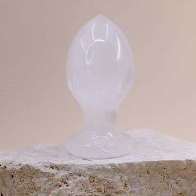 Clear Quartz Crystal Butt Plug Wands of Lust Co
