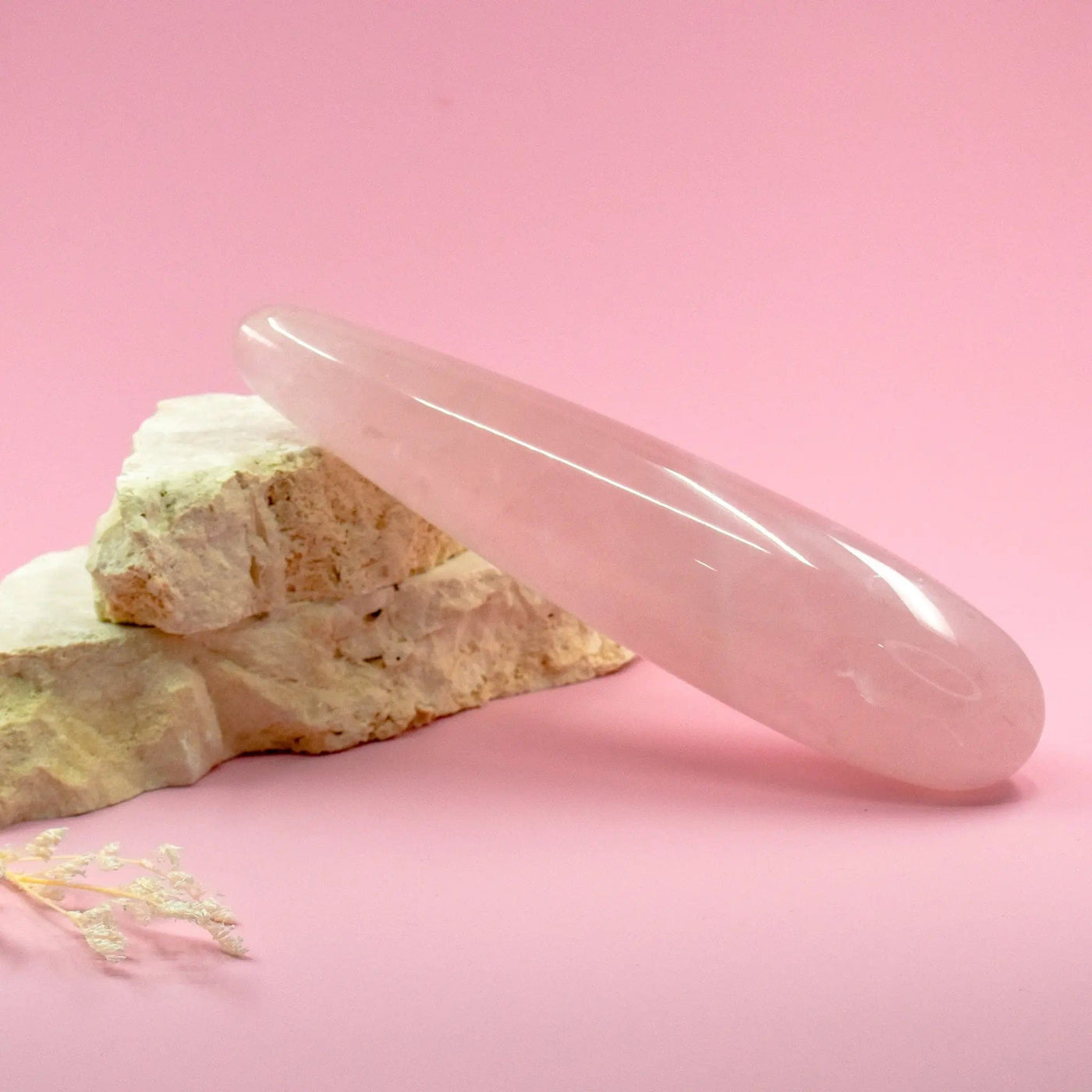 Aphrodite Rose Quartz Wand - Crystal Wands - Wands of Lust Co - Wands of Lust Co