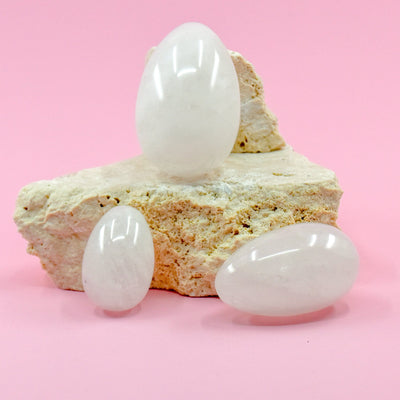 Clear Quartz Yoni Eggs - Set of 3 Wands of Lust Co