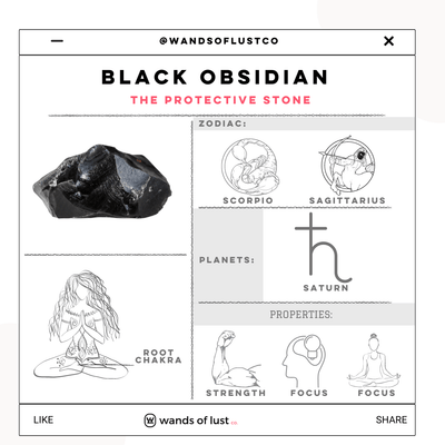 Hercules Black Obsidian Wand - Wands of Lust Co