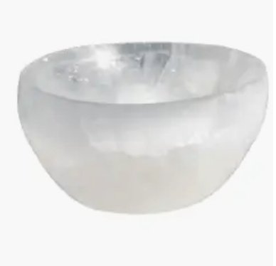 Selenite Cleansing & Charging Bowl 10cm - Wands of Lust Co