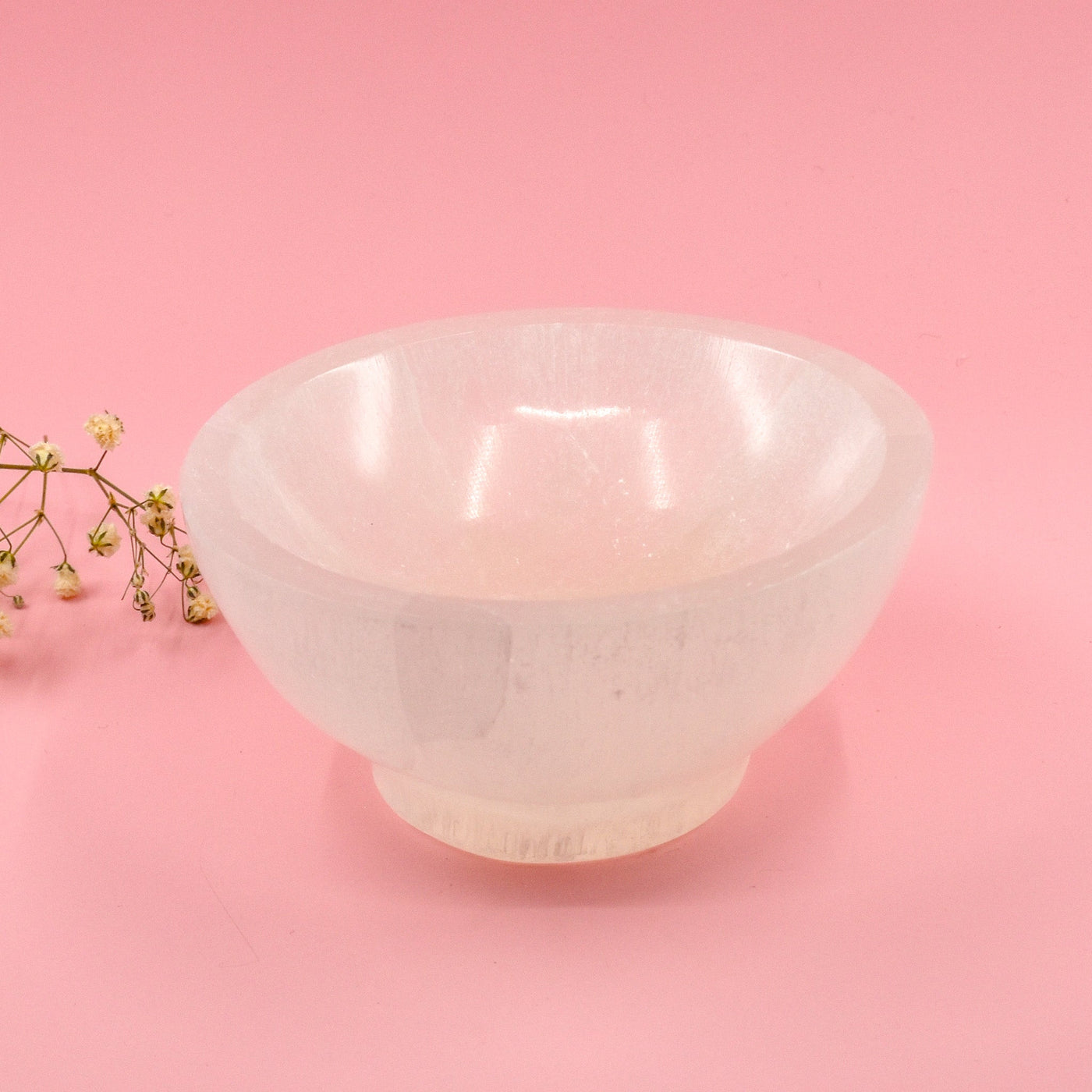 Selenite Cleansing & Charging Bowl 10cm - Wands of Lust Co