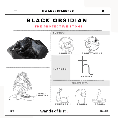 Self Pleasure Black Obsidian Gift box - Wands of Lust Co